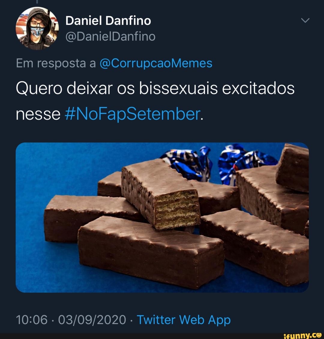 & Daniel Danfino
Em resposta a GCorrupcaoMemes
Quero deixar os bissexuais excitados nesse ?NoFapSetember.