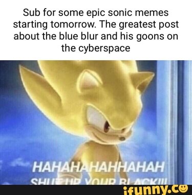 Sub for some epic sonic memes starting tomorrow. The greatest post ...