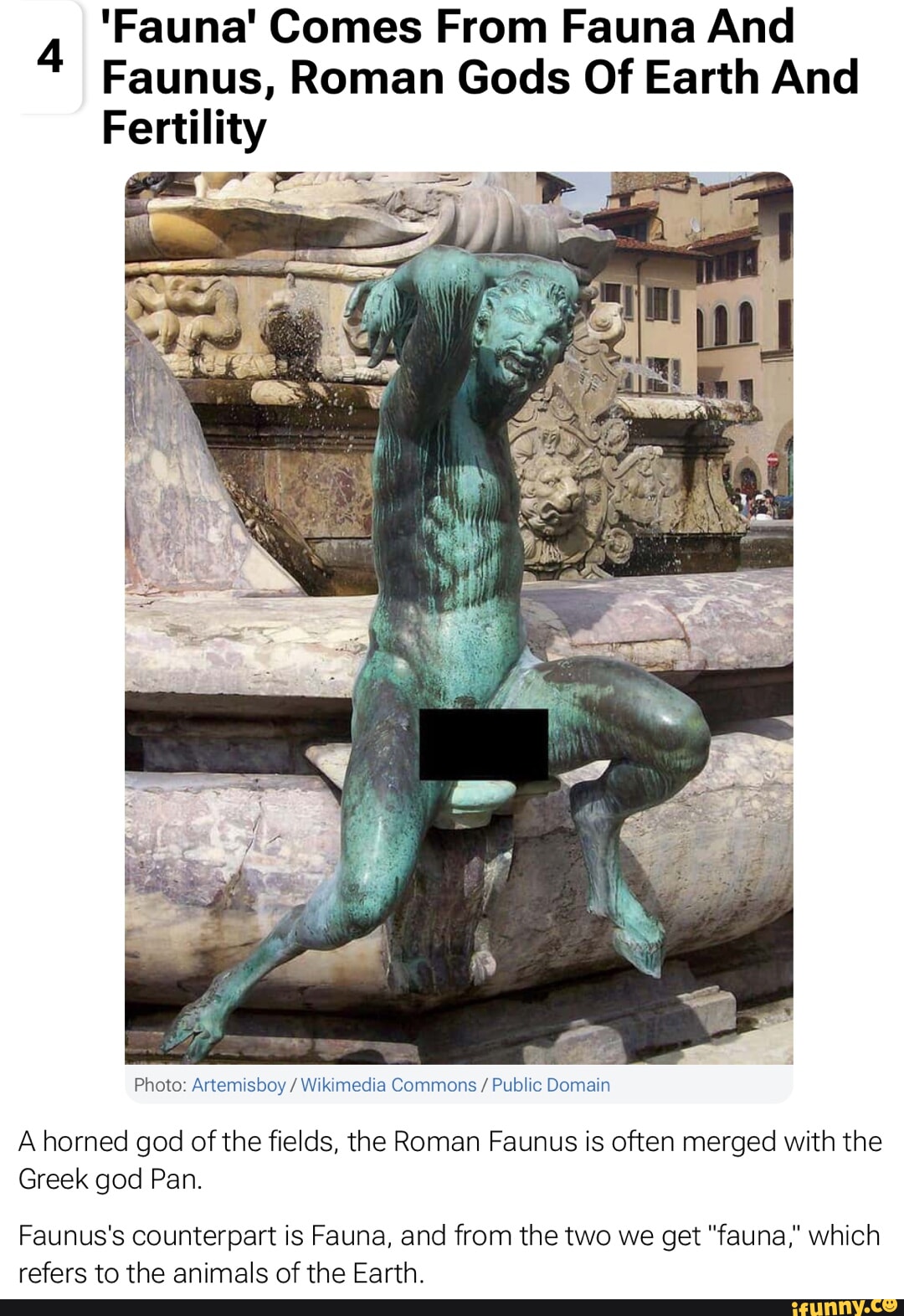 'Fauna' Comes From Fauna And Faunus, Roman Gods Of Earth And Fertility ...