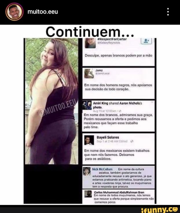 brancos podem por a mão
admiramos sua graça.
mos
a
oferta é
que façam esse trabalho
Nick McCoBum Em eme da custura
"aniatca, também gontanamos de
esucadamento recusar o ato generoso, já que
estamos pratcando artmetca, tocando pano