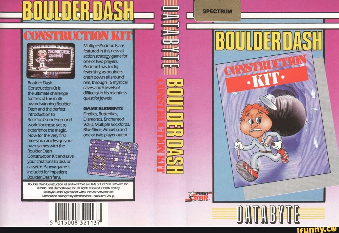 Box art covers - Boulder Dash Construction Kit and Rockford are TMs of ...