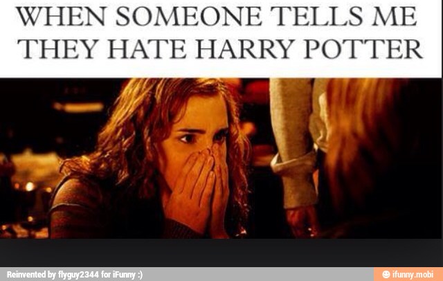 WHEN SOMEONE TELLS ME THEY HATE HARRY POTTER A 