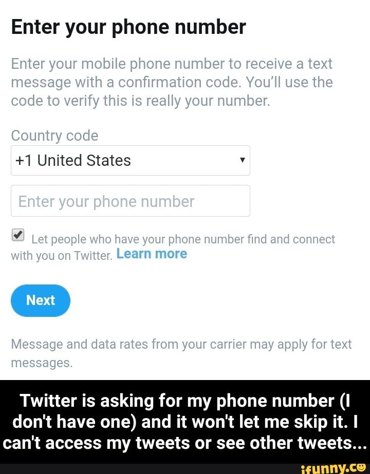 you'll need to enter mobile number or email to continue