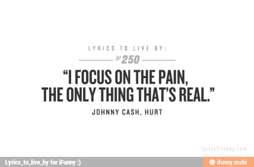 1 Focus On The Pain The Only Thing That S Real Johnny Cash Hurt Ifunny