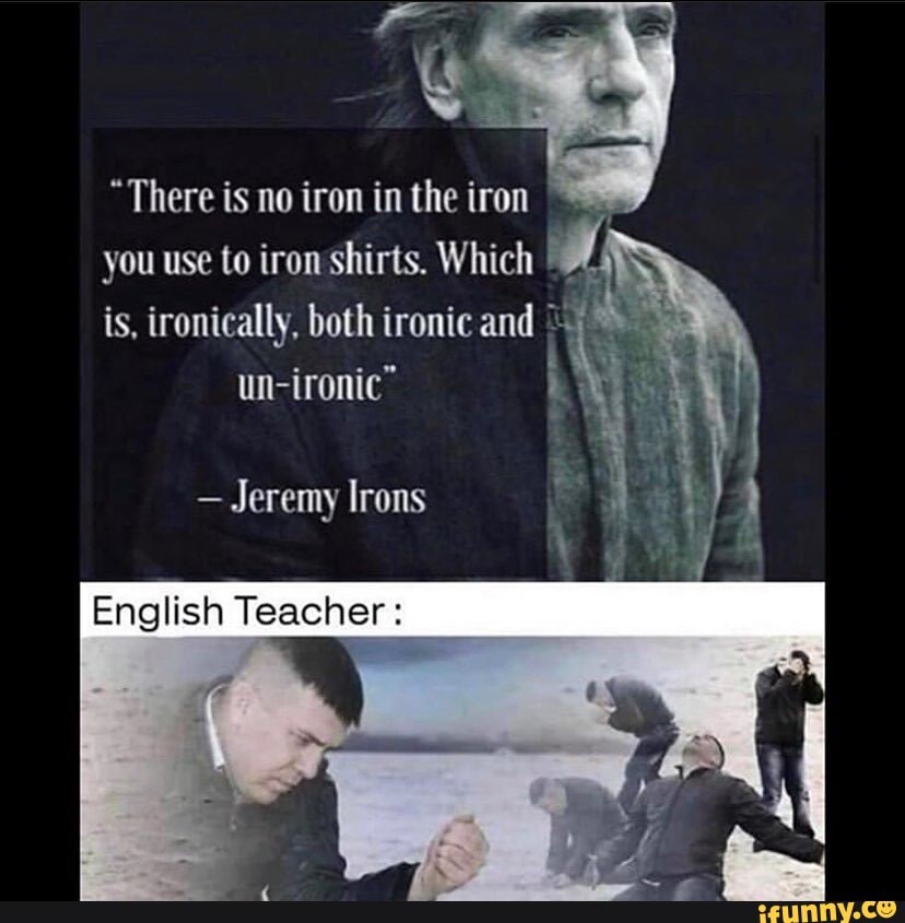 "There is no iron in the iron you use to ironshirts. Which is