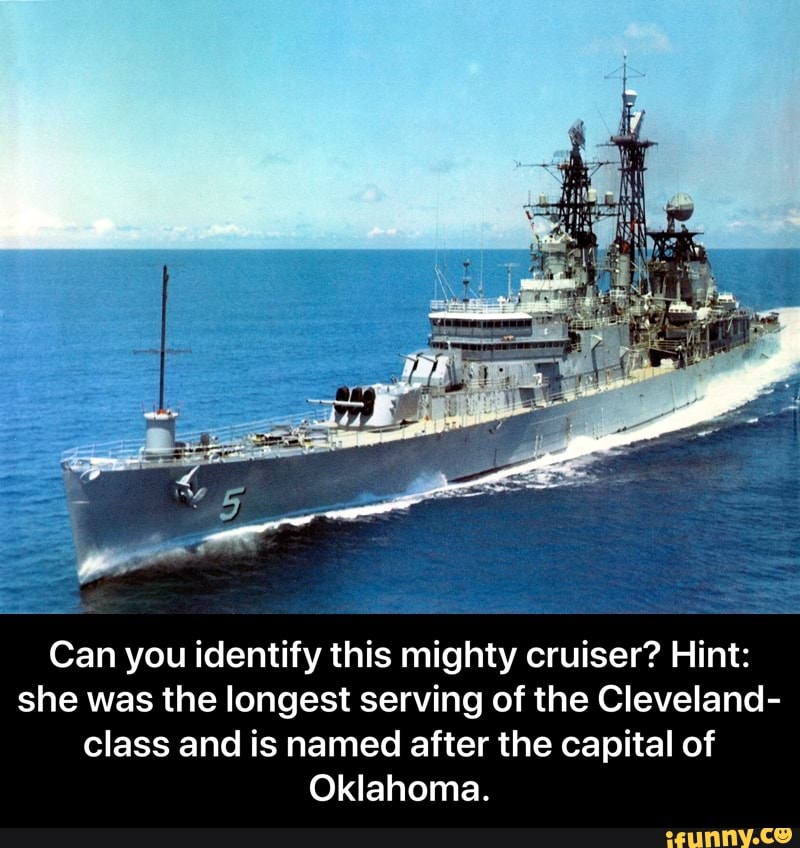 Can you identify this mighty cruiser? Hint: she was the longest serving ...