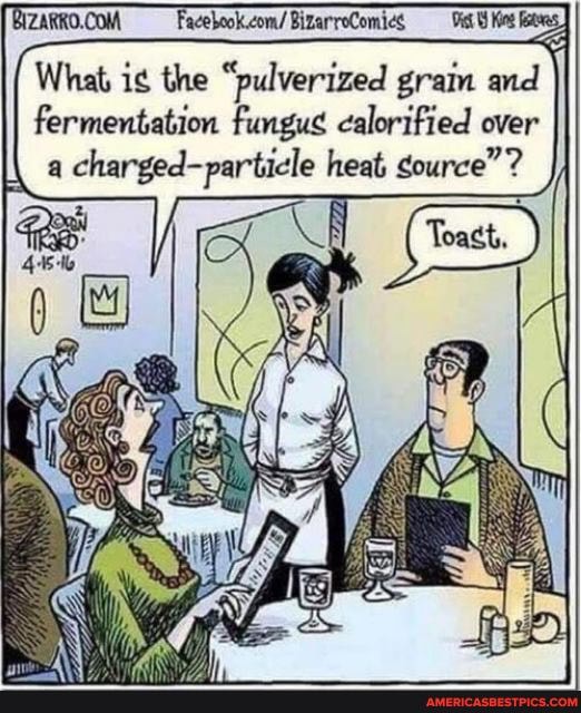 Facebook
What is the "pulverized grain and fermentation fungus calorified over a charged-particle heat source"?