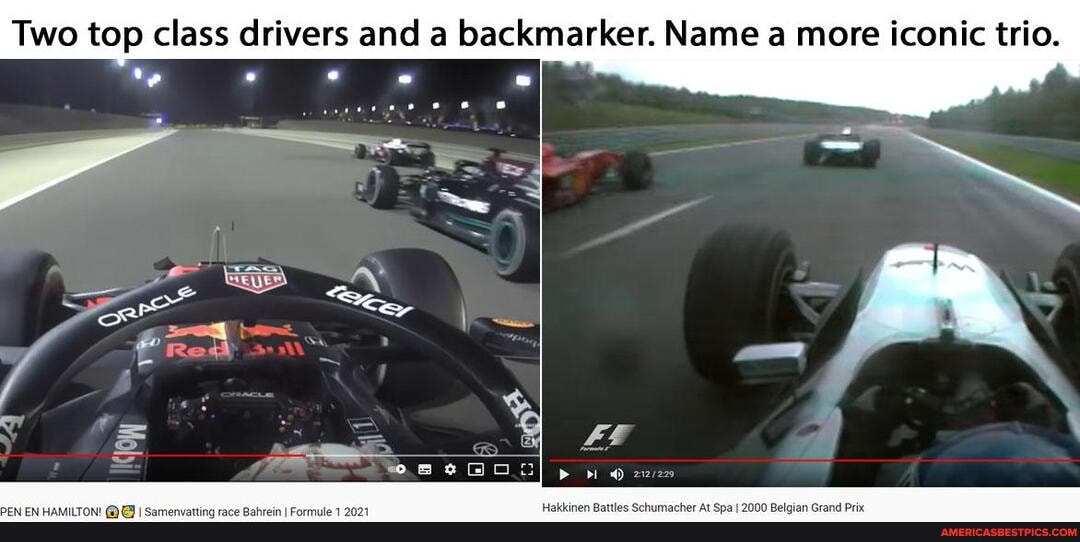 Two top class drivers and a backmarker. Name a more iconic trio.