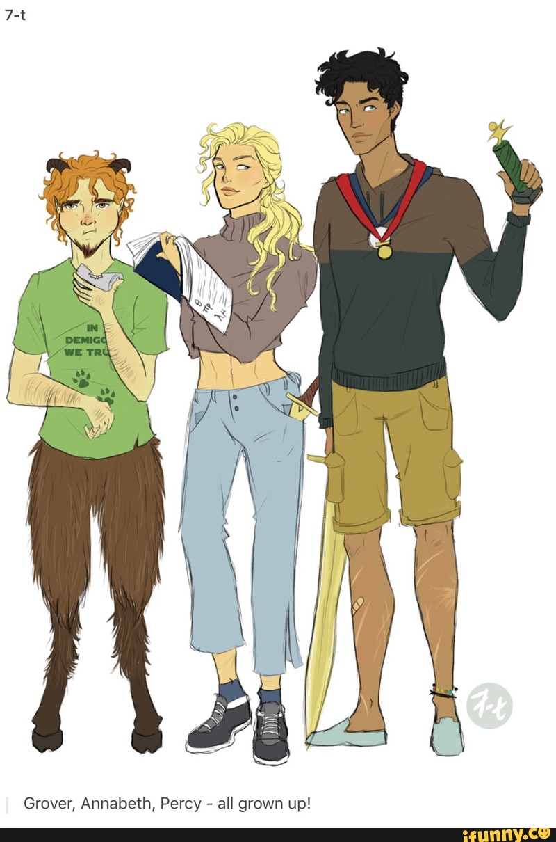 Grover, Annabeth, Percy all grown up! - )