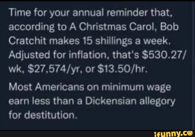 Time for your annual reminder that, according to A Christmas Carol, Bob