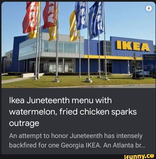 Ikea menu with watermelon, fried chicken sparks outrage An