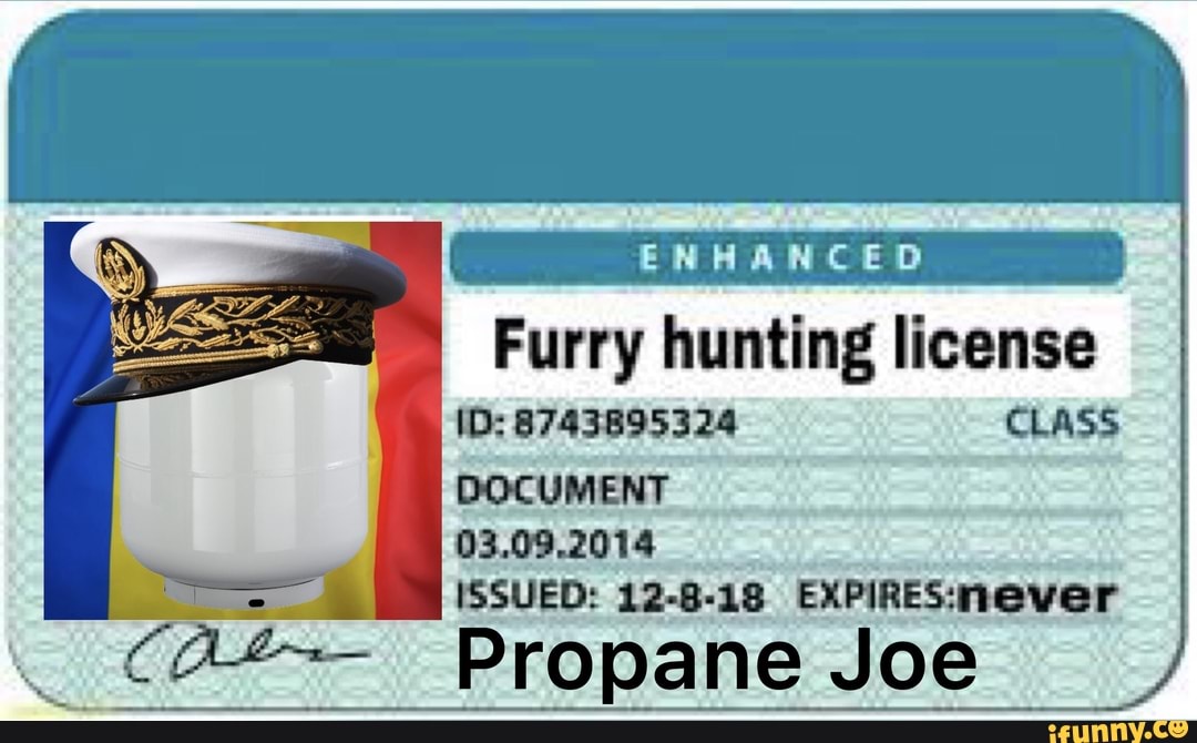 Furry hunting license 1D 8743895324 CLASS DOCUMENT 03.09.2014 ISSUED