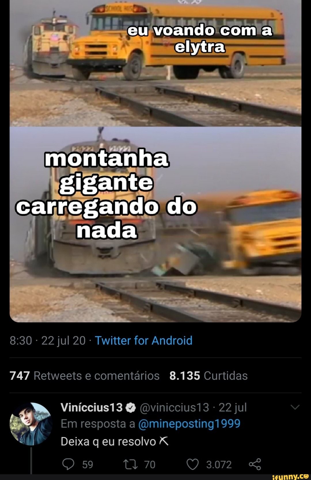 747 Retweets e comentários 8.135 Curtidas