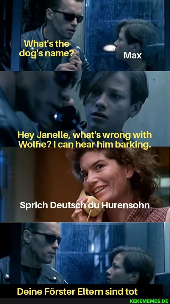 Max
Sprich Deutsch du Hurensohn