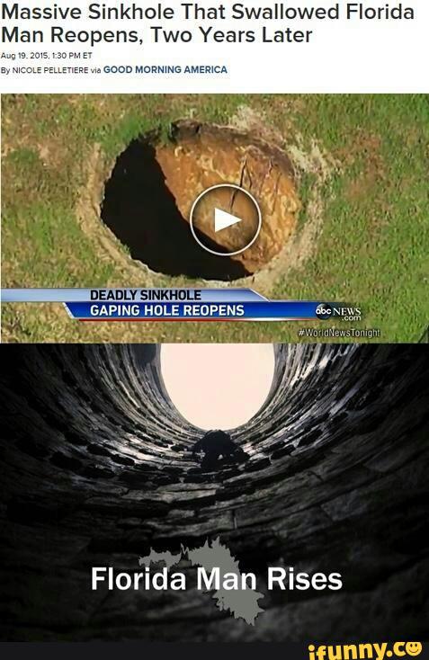 Massive Sinkhole That Swallowed Florida Man Reopens. Two Years Later ...