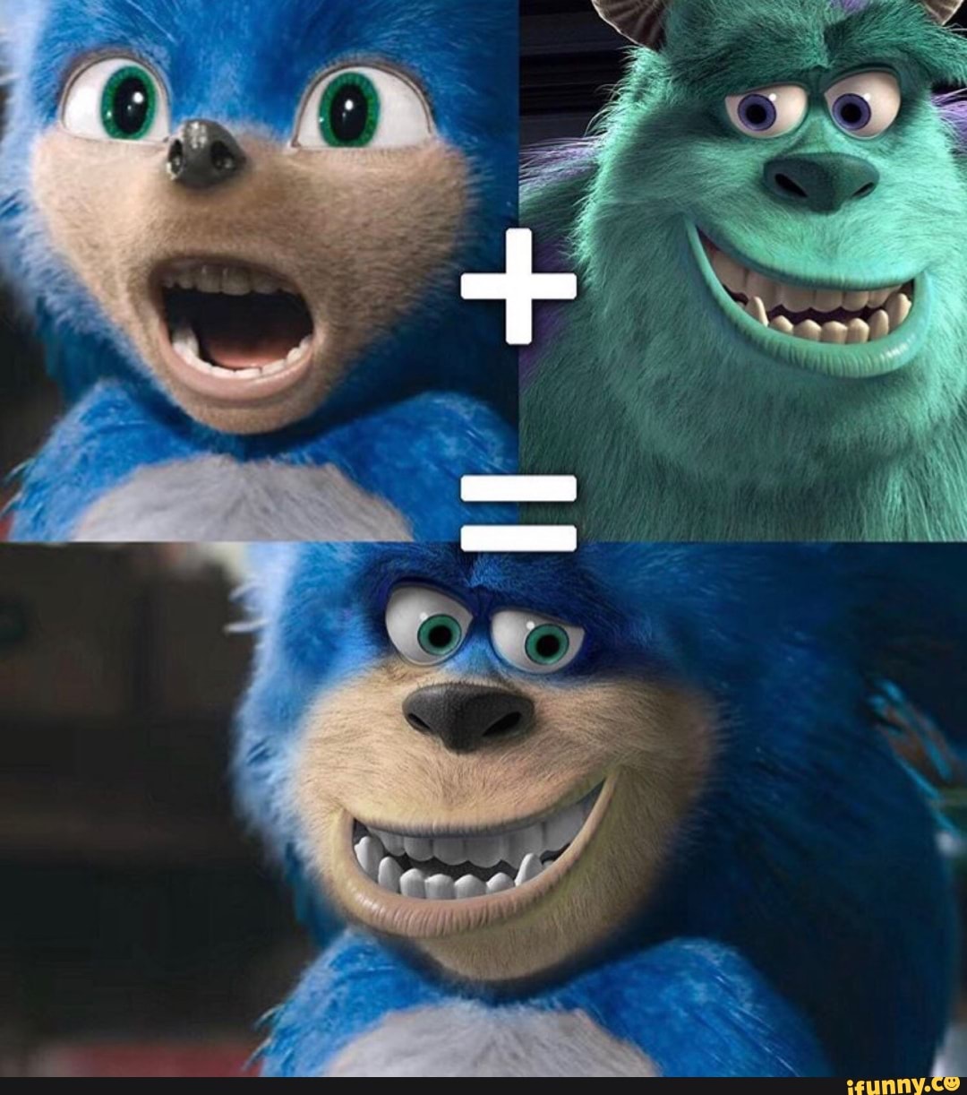 sonic, from, the, movie, hedgehog, sully, monstersinc, monsters, inc, solly...