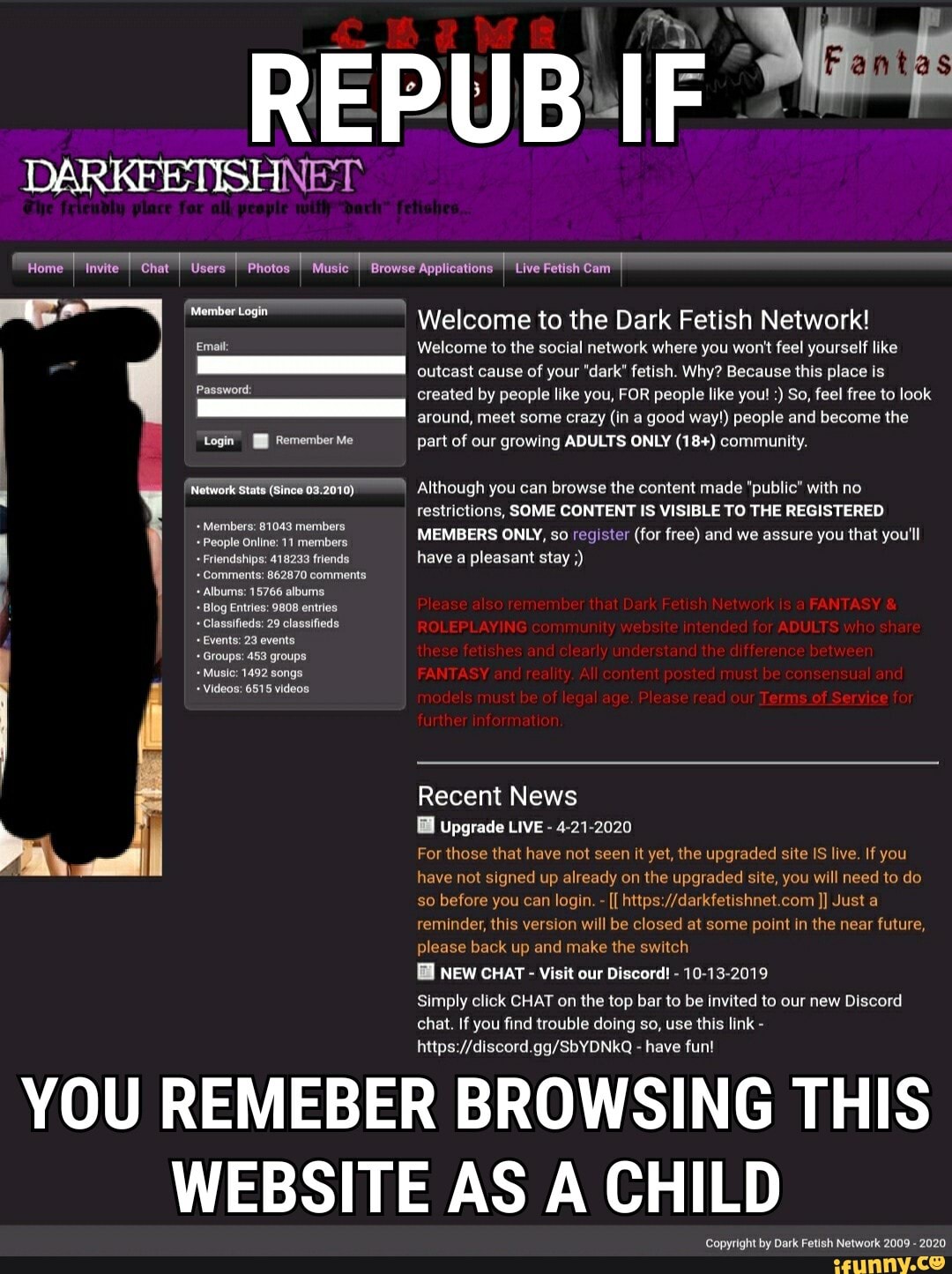 REPUB:IF DARKFETISHNET Home I inte io Member Login Email: Password ...