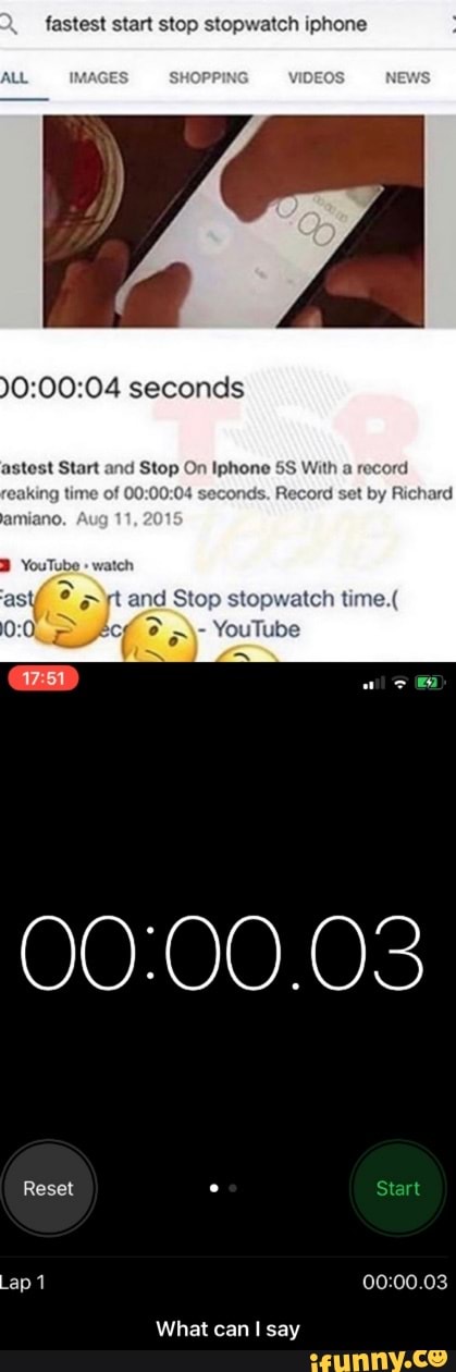 Fastest Start Stop Stopwatch Iphone Seconds Stest Start And Stop On Iphone With A Record Ing