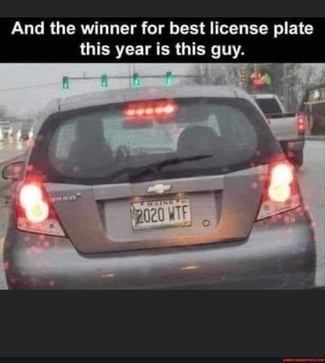 And the winner for best license plate this year is this guy.