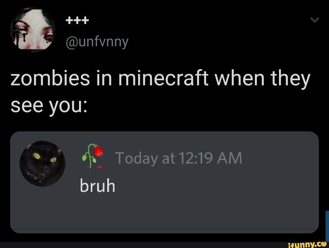 zombies in minecraft when they see you:
