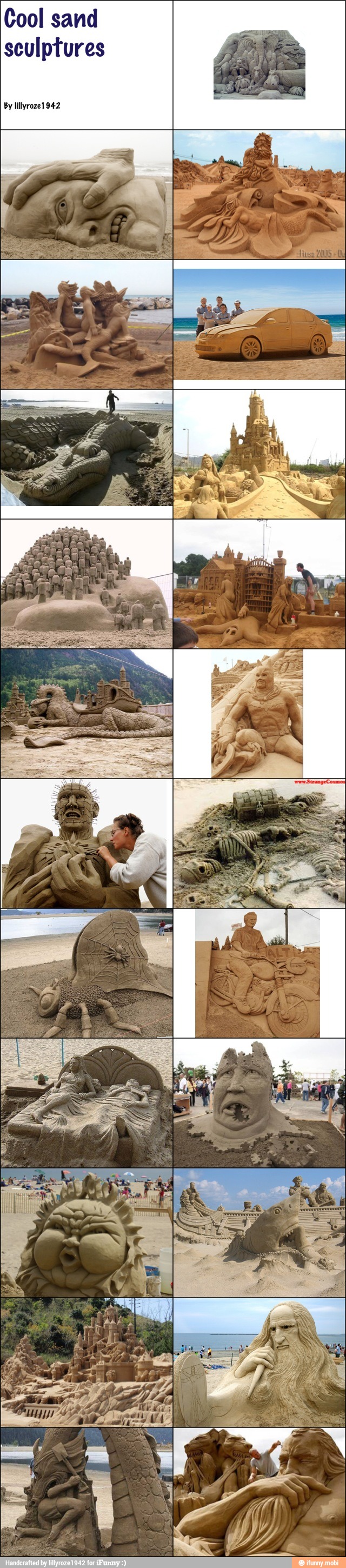 Cool sand
sculptures