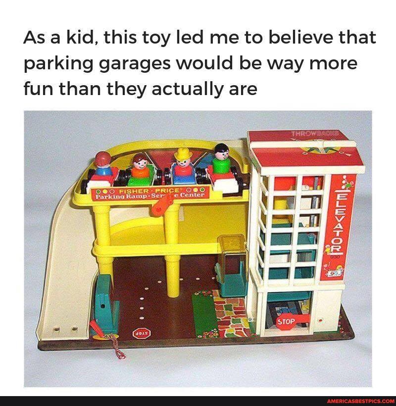 As a kid, this toy led me to believe that parking garages would be way more fun than they actually are