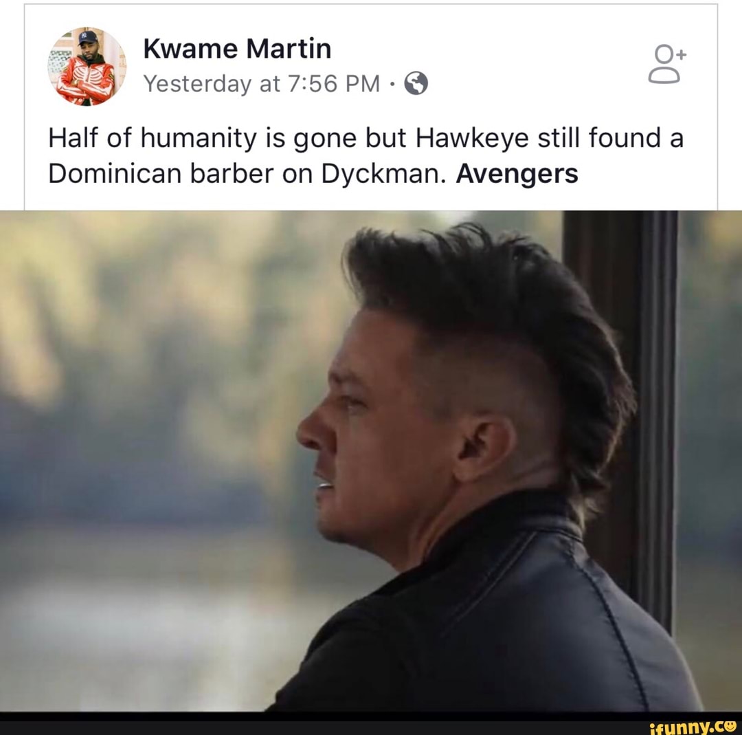 Hawkeye Endgame Haircut Meme - Hair Style  Hair Styling