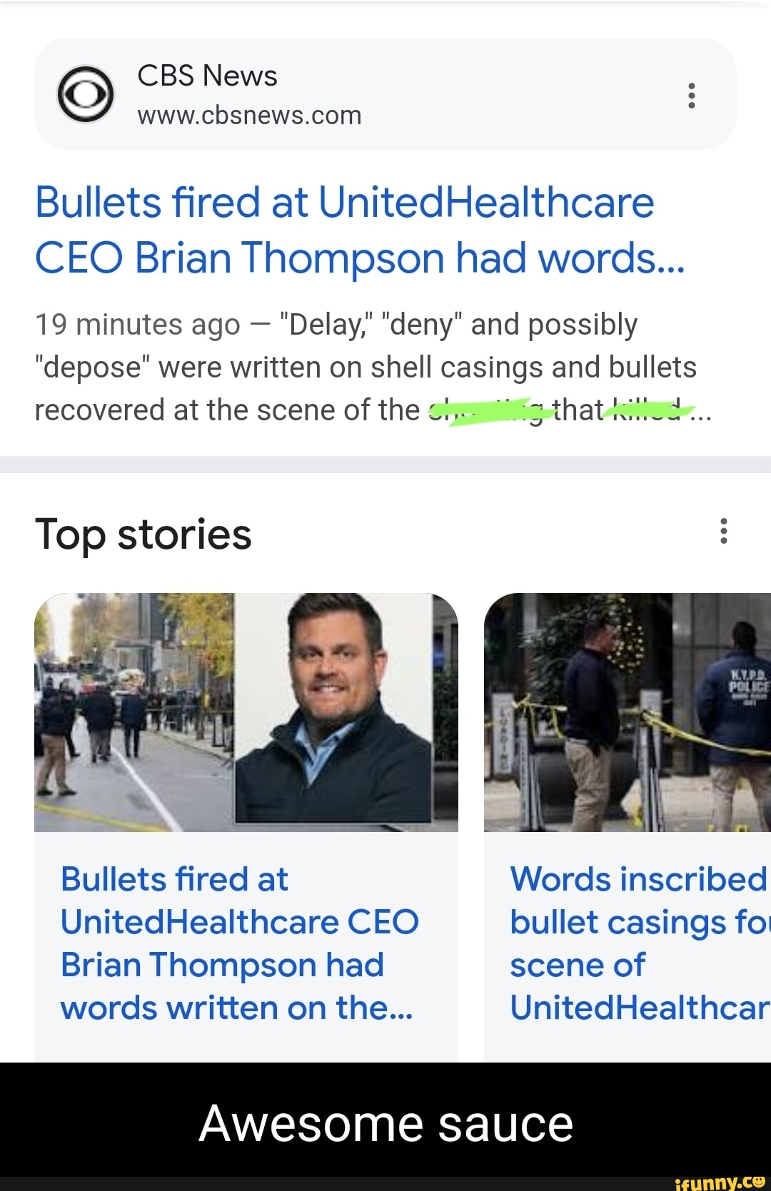 CBS News Bullets fired at UnitedHealthcare CEO Brian