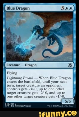 Blue Dragon Lightning Breath -When Blue Dragon centers the battlefield ...