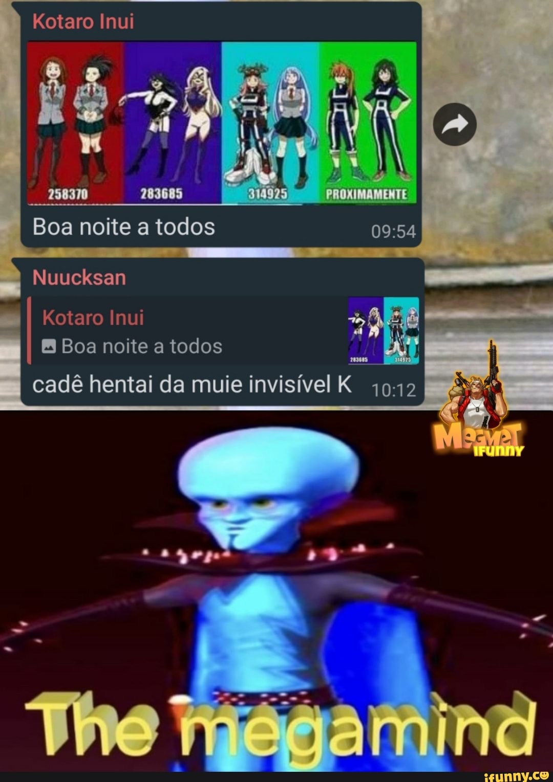 Kotaro Inui
PRONIAGENTE
Boa noite a todos
Nuucksan
Kotaro Inui
Boa noite a todos
cadê hentai da muie invisível K
aminol