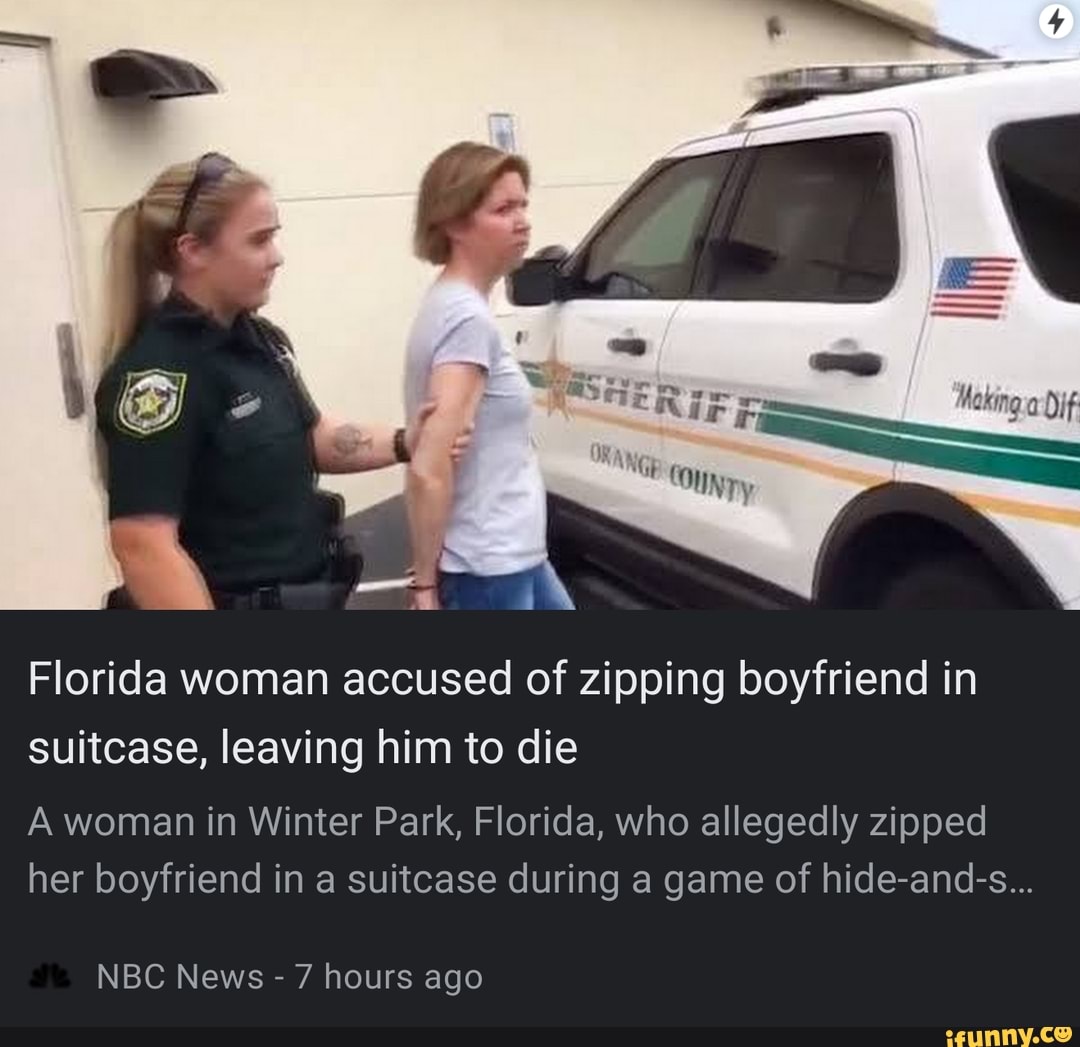 Florida woman accused of zipping boyfriend in suitcase, leaving him to ...