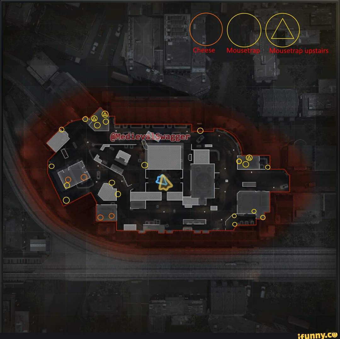 My friends and I charted a map on Cheshire park of all the mousetrap ...