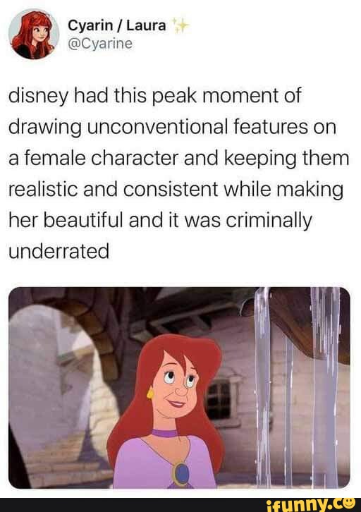 Cyarin Laura disney had this peak moment of drawing unconventional ...