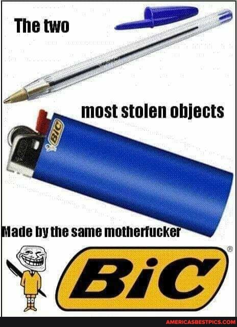 Thewo
most stolen objects
Made by the same motherfuckel