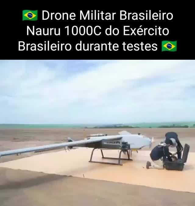 Drone Militar Brasileiro Nauru 1000C do Exército Brasileiro durante testes  - )