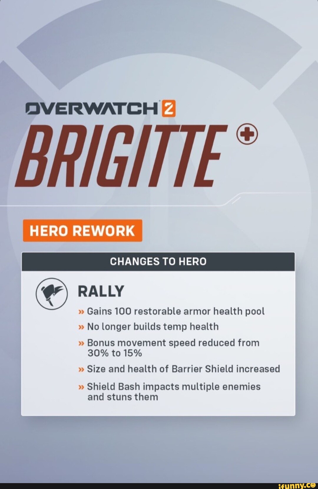 Brig Rally Shield Rework DVERWATCH BRIGITTE* HERO REWORK CHANGES TO HERO RALLY