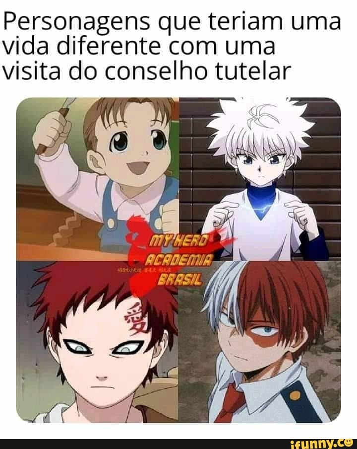 Personagens que teriam com uma uma vida diferente com uma visita do conselho tutelar