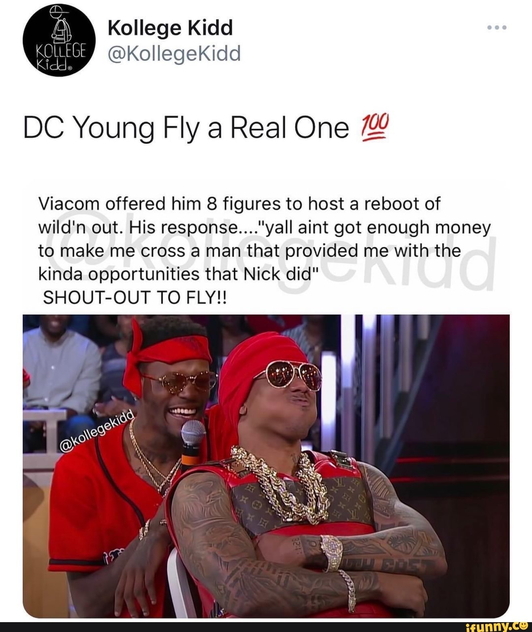 DC Young Fly a Real One Viacom offered him 8 figures to host a reboot of