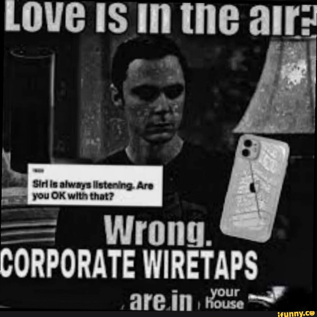 LOVE IS In the air: ~ Wo CORPORATE WIRETAPS are in - iFunny