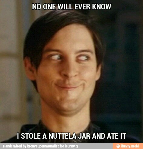 I STOLE A NUTTELA JAR AND ATE IT