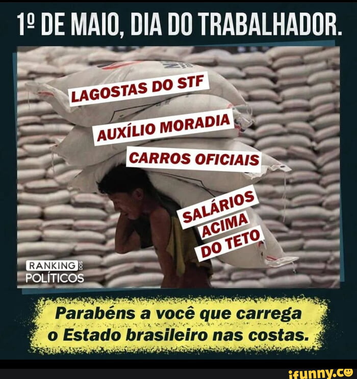 De Maio Dia Do Trabalhador Ranking Parab Ns A Voc Que Carrega Estado Brasileiro Nas Costas