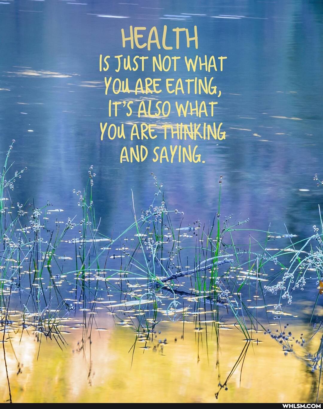 -<--SS
HEALTH IS Just NOT WHAT EATING,
ALSO WHAT YOU ARETRINKING -
AND SAYING.