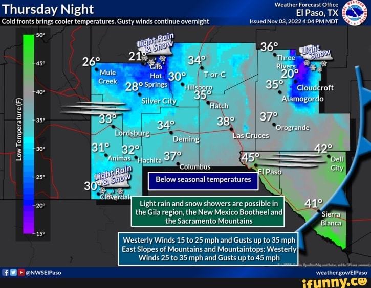 Weather Forecast Office El Paso, TX Issued Nov 03, 2022 PM MDT Thursday ...