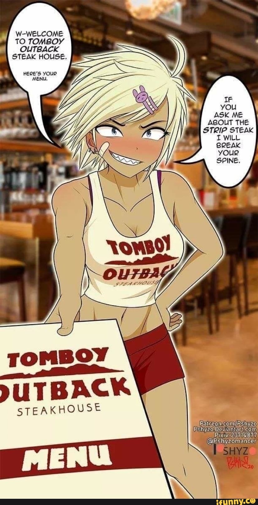 W-WELCOME
TO TOMBOY
HERE'S YOUR
SA