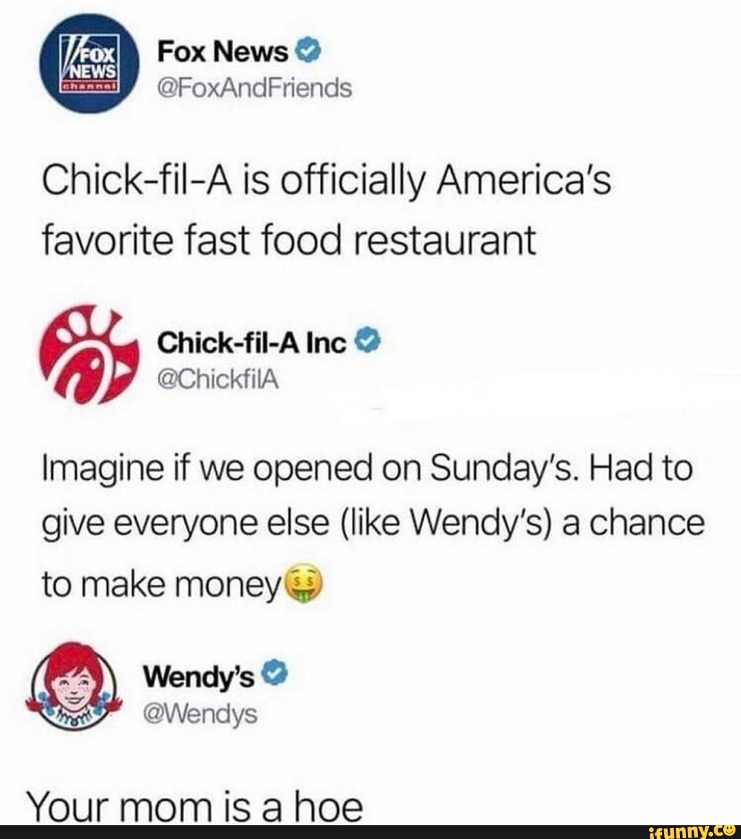 Fox News ChickfilA is officially America's favorite fast food