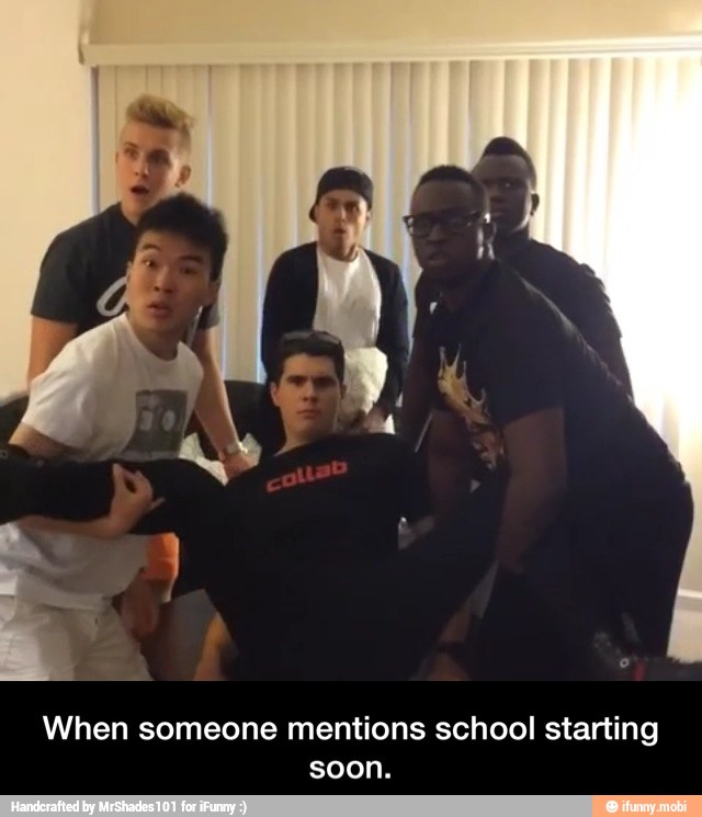 When someone mentions school starting
soon. - When someone mentions school starting soon.