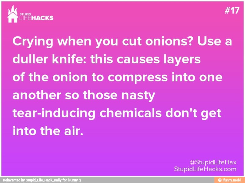 Crying when you cut onions? Use a duller knife: this causes layers of ...