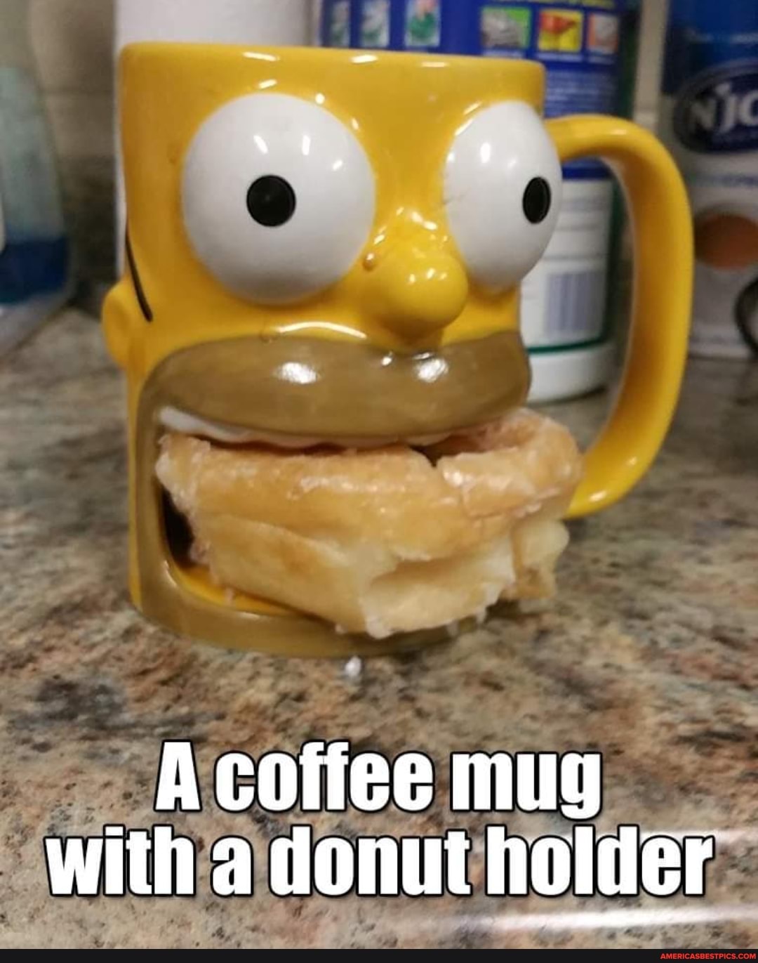 coffee mug with don nut holder