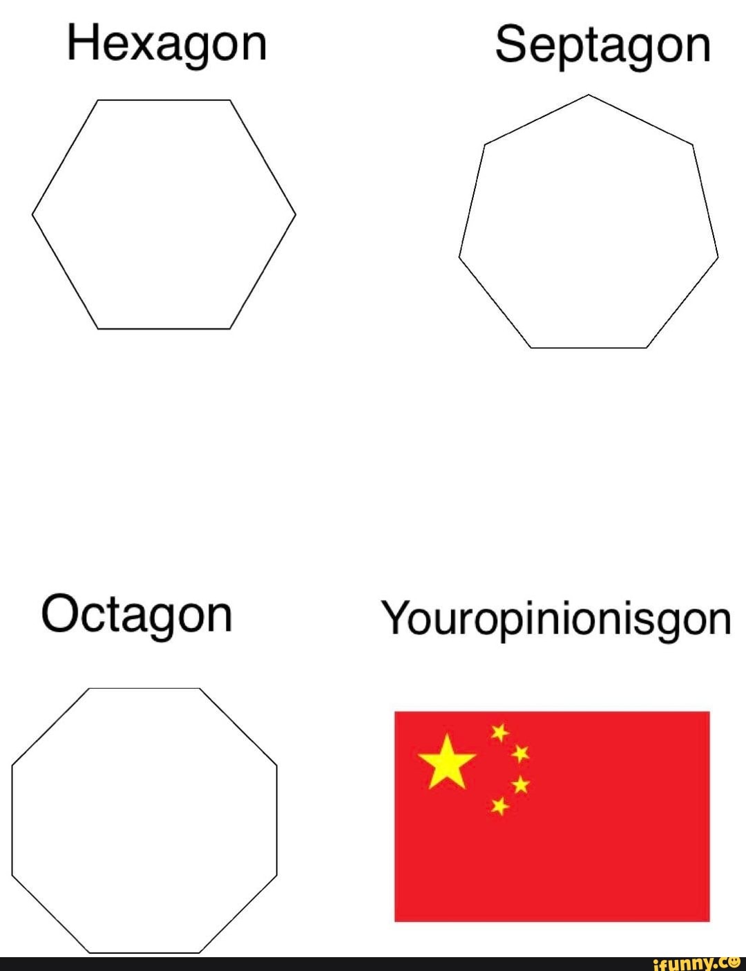 Hexagon Septagon
Octagon Youropinionisgon