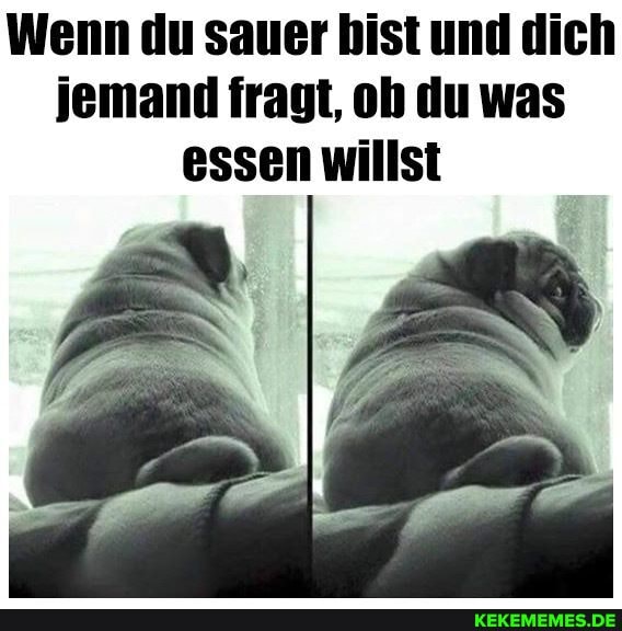Wenn du sauer bist und dich jemand fragt, ob du was essen willst